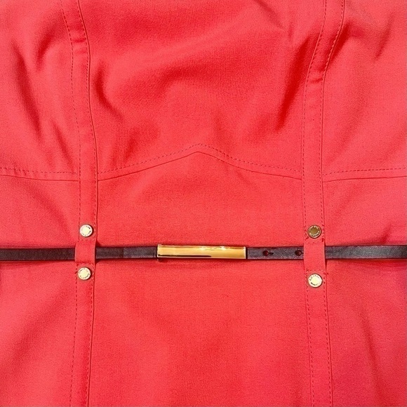 Calvin Klein Sheath Dress Sleeveless Belted‎ Sz 10 EUC - Picture 6 of 14